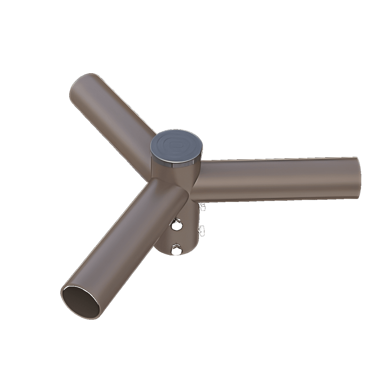 Bronze Spoke Bracket with 3 Arms at 120° for 2-3/8" Poles