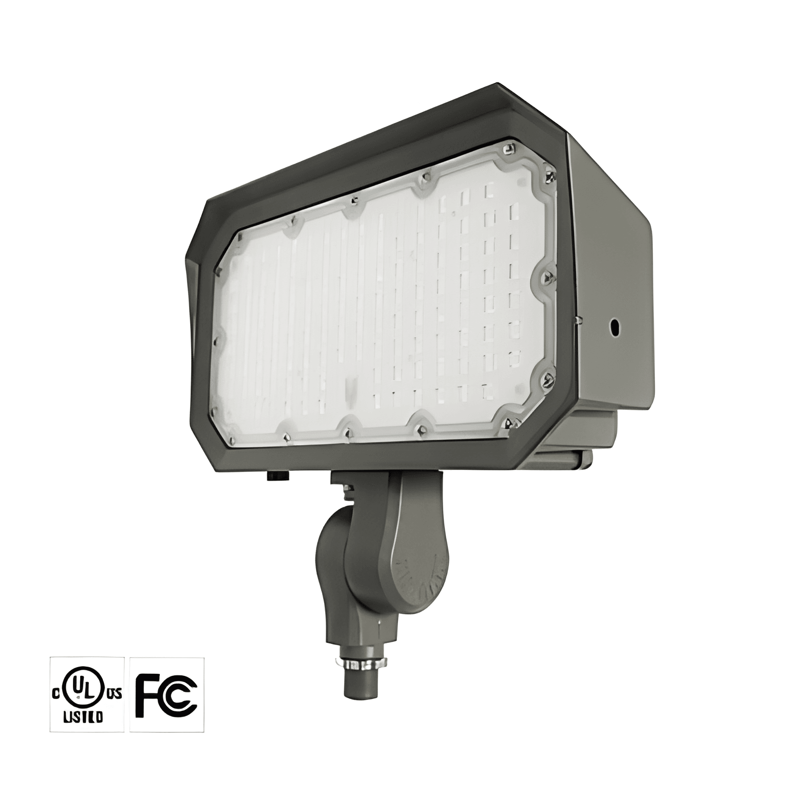 ANTEC 50W LED flood light with unique rectangular octagonal design and black bronze housing finish for indoor outdoor lighting