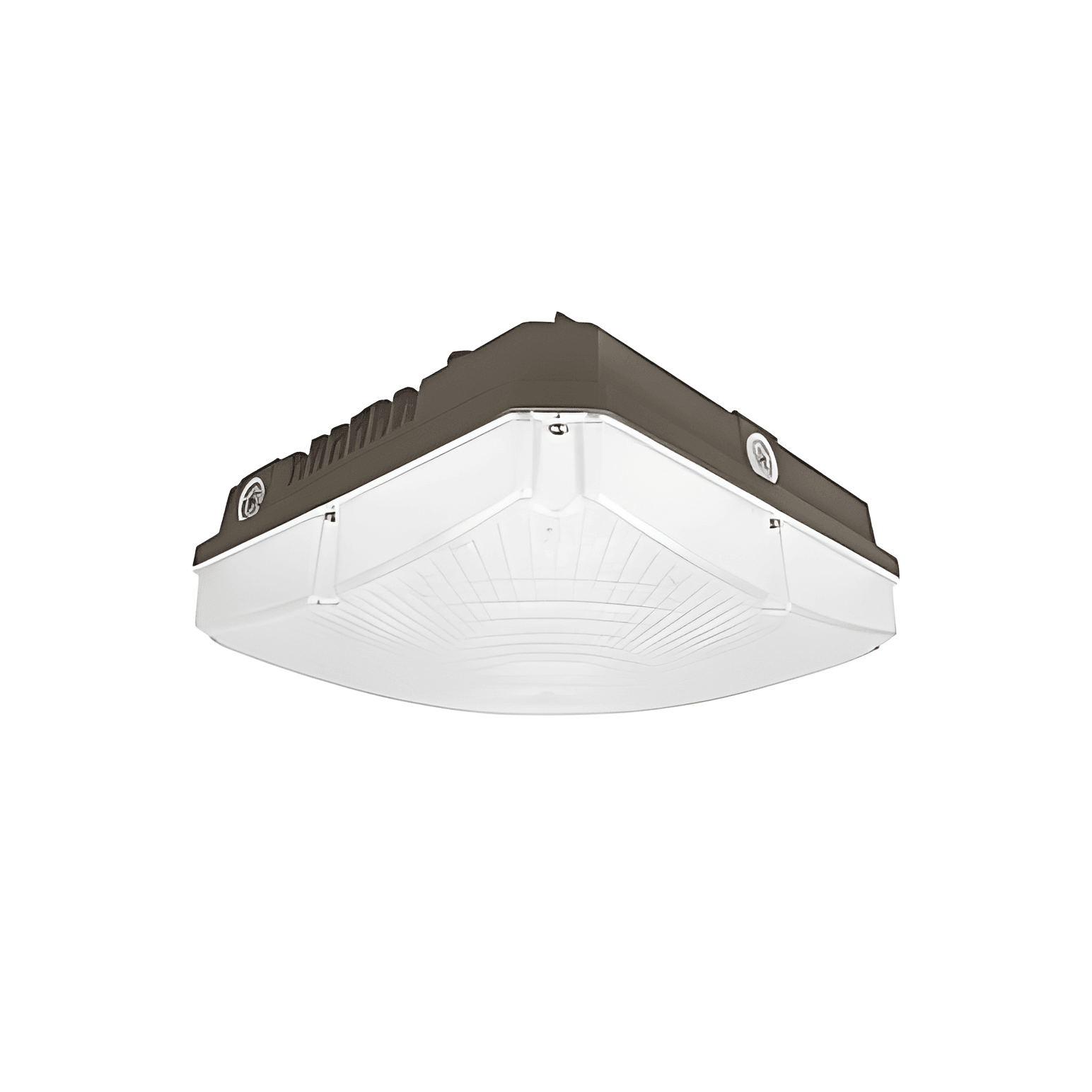 ETL DLC certified LED garage canopy light with fin heat dissipation design, 40W-70W for wet location parking garage lighting