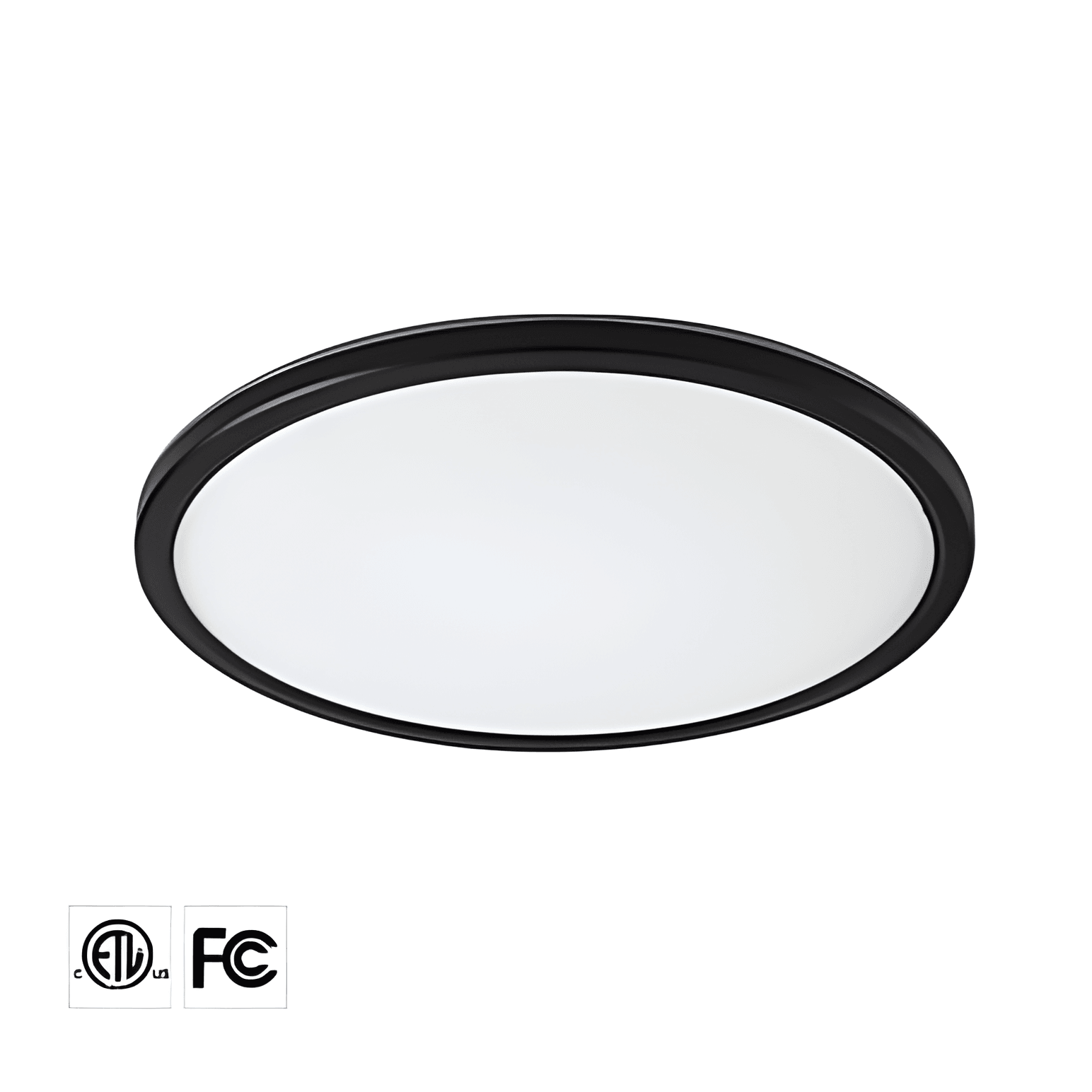 12IN 28W ultra-thin black LED down light with sleek simple design for all interior styles and wet locations