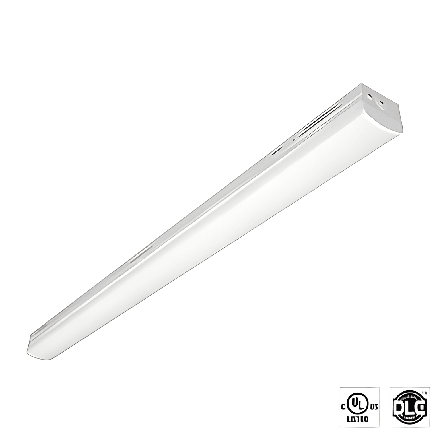 4ft and 8ft UL listed LED linear strip light with field-adjustable power and CCT, damp location rated for commercial lighting