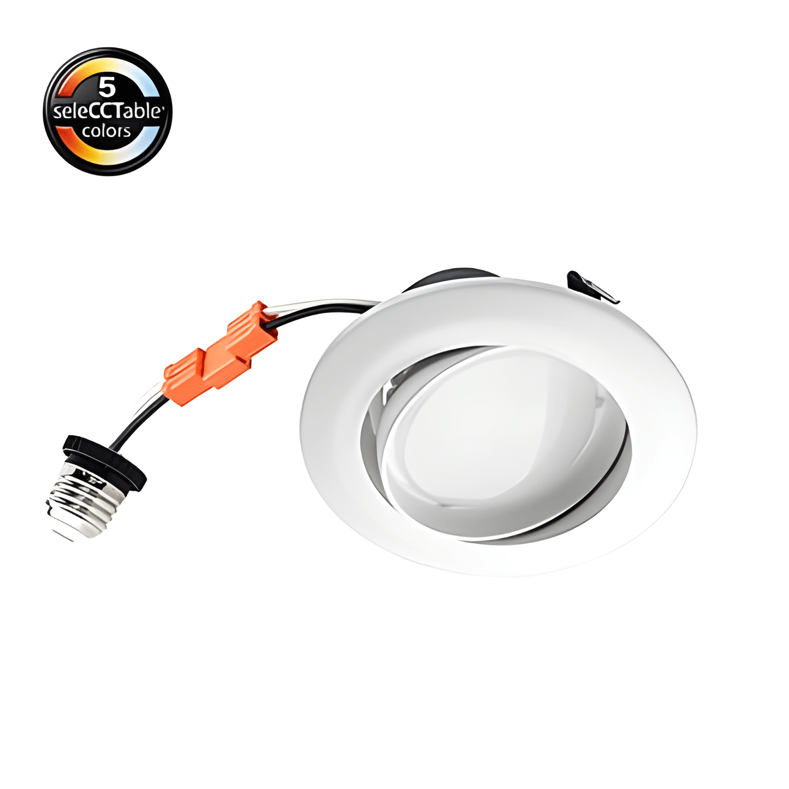 AAE A-DLG10/15W-5CCT LED gimbal recessed downlight with 355° rotation and 25° tilt eyeball design for directional lighting