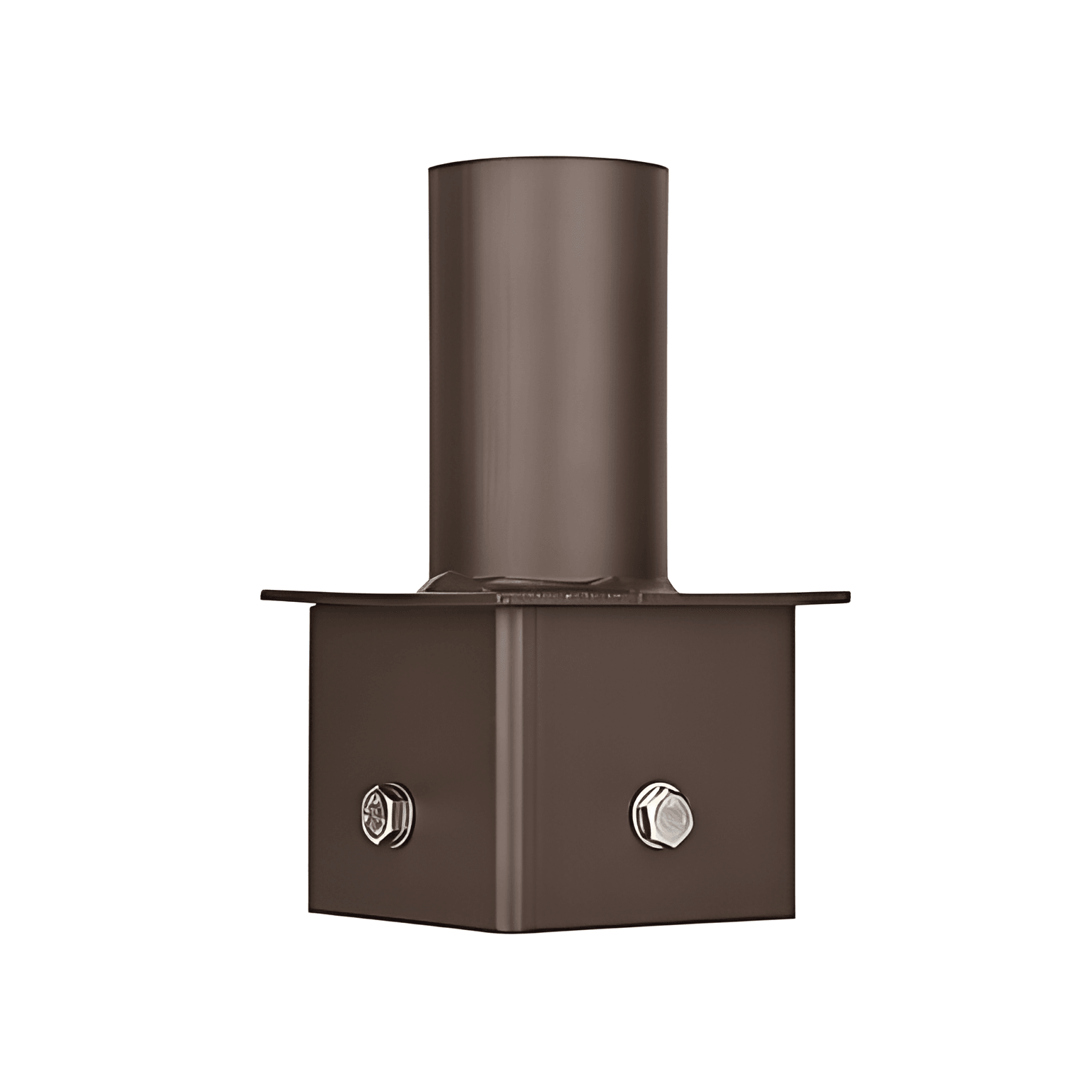 Bronze Vertical Tenon Adapter for 4 Inch Square Poles – 2 Inch Slip Fitter Mount