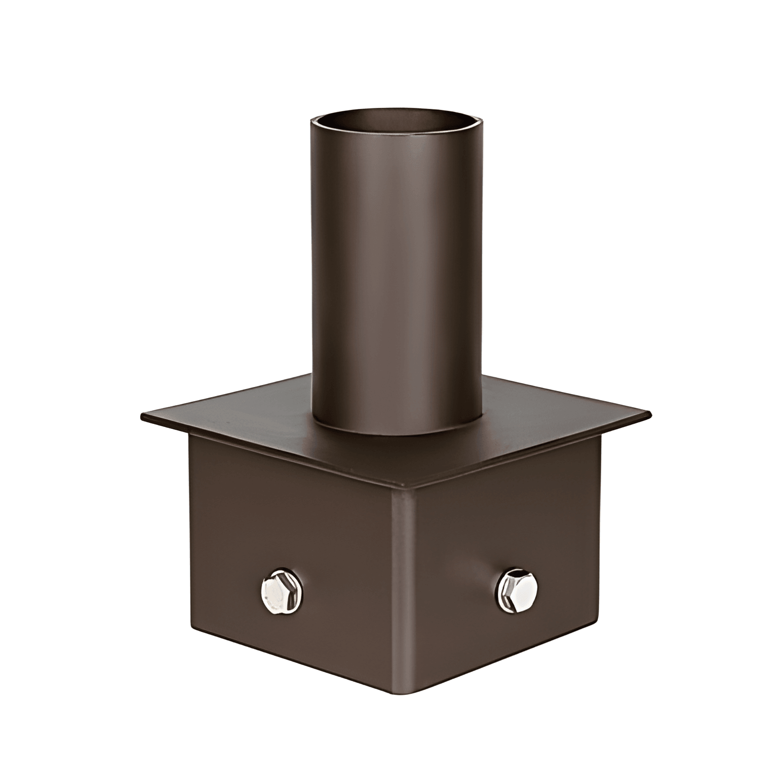 Bronze Vertical Tenon Adapter for 5 Inch Square Poles – 2 Inch Slip Fitter Mount